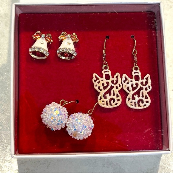 NWT Joe Fresh/ Christmas earrings/ Angels/  Bells/ Snowballs - Picture 3 of 5